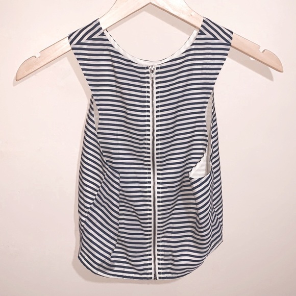 Tobi Navy & White Striped Crop Top - Picture 6 of 6